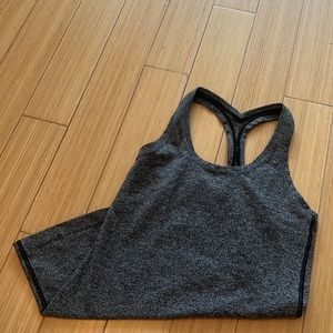Lululemon tank, size 6. Gray / black color.